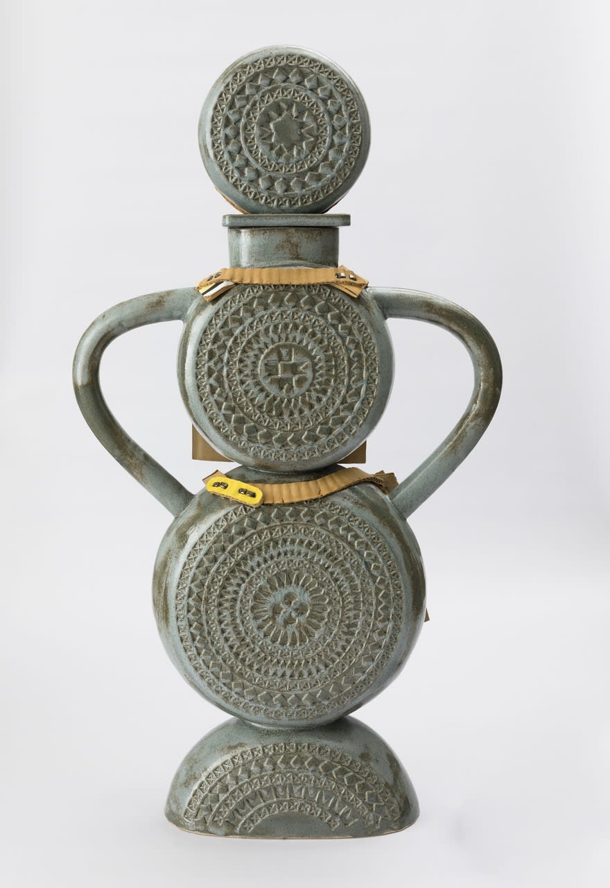 Scott Duncan Fruit Vessel, 2018 Earthenware, underglaze, glaze, 53x 96 x 18 cm