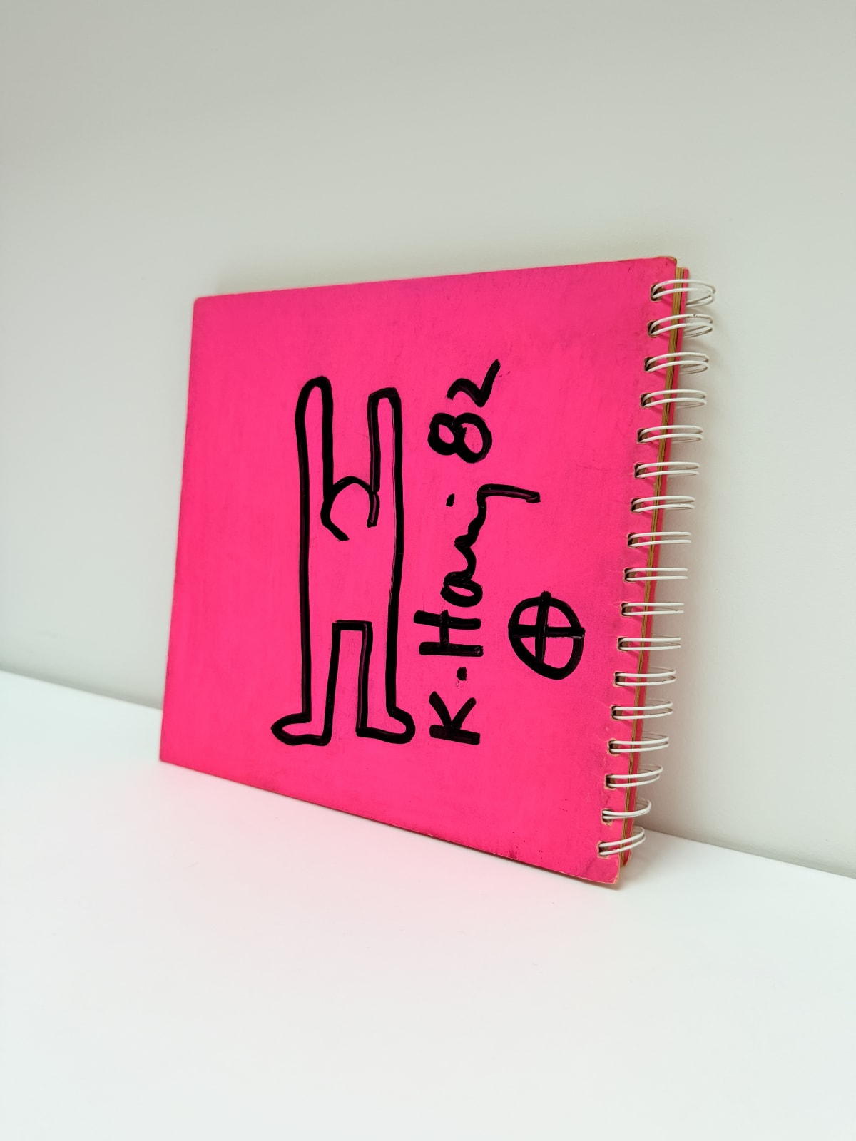 Keith Haring, UNTITLED ('REACHING FOR THE SKY' - Unique drawing on Tony Shafrazi catalogue), 1982