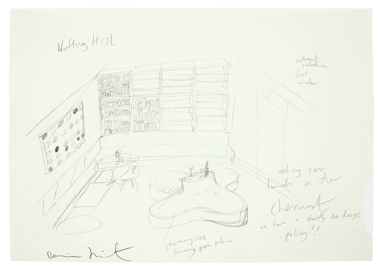 Damien Hirst, Notting Hill ('Pharmacy' Drawing), 1997
