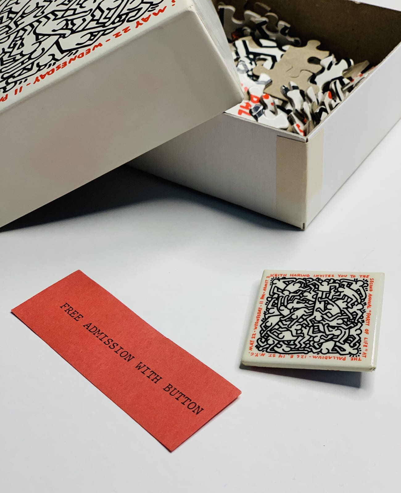 Keith Haring, 'Second Annual Party of Life' (Jig-saw puzzle invitation), 1985