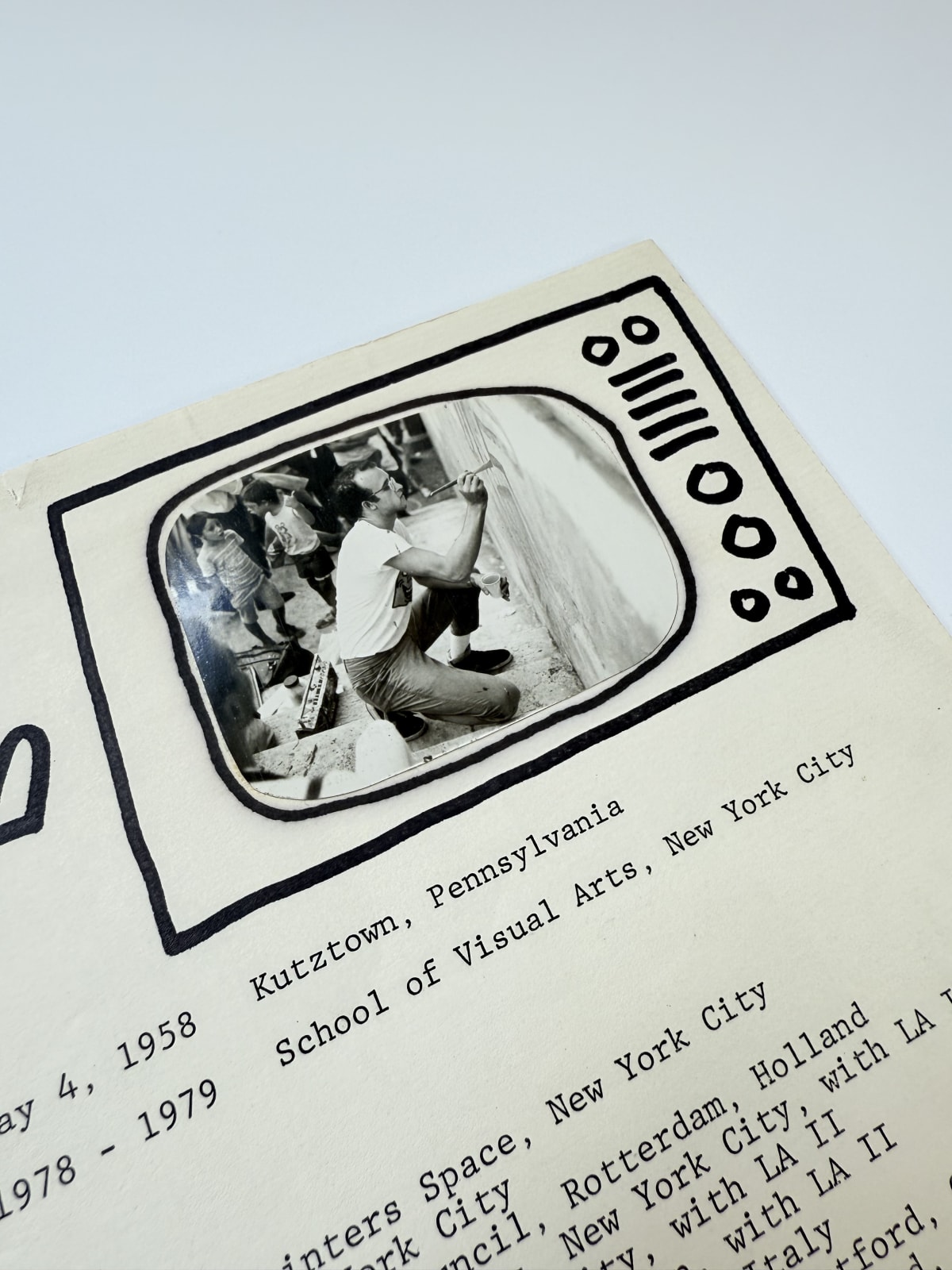 Keith Haring, Uniquely Personalised CV, 1985