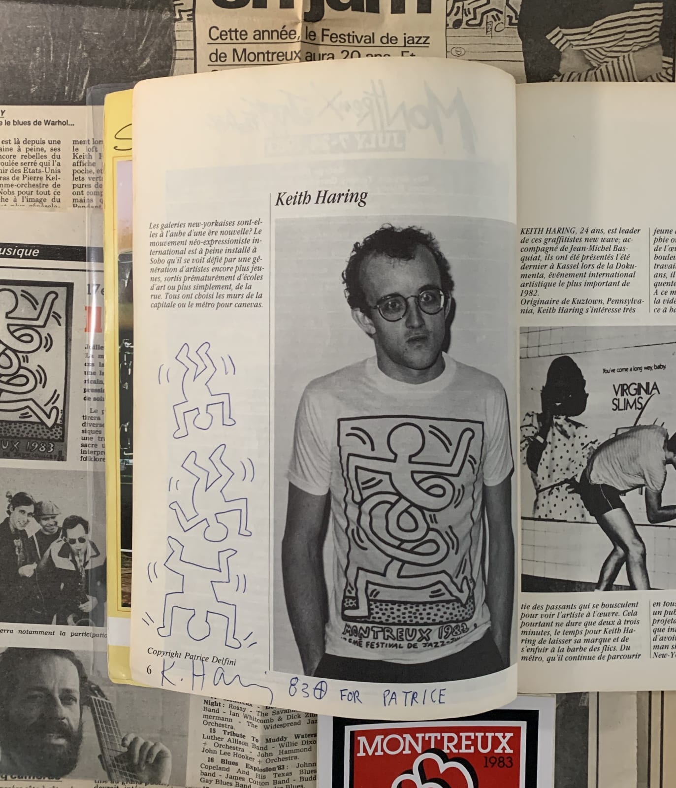 Keith Haring, 'FALLING MEN' (MONTREUX 1983), 1983