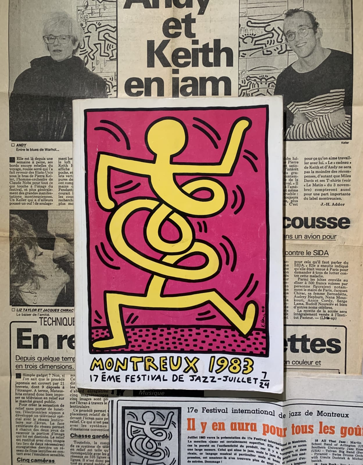 Keith Haring, 'FALLING MEN' (MONTREUX 1983), 1983