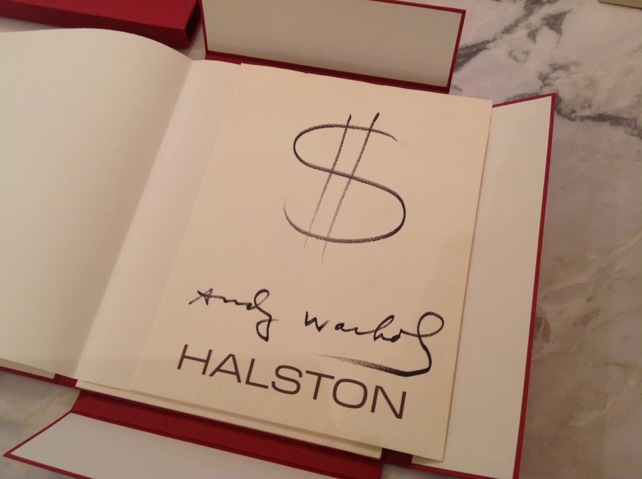 Andy Warhol, UNTITLED (HALSTON $ SIGNED DRAWING), 1982