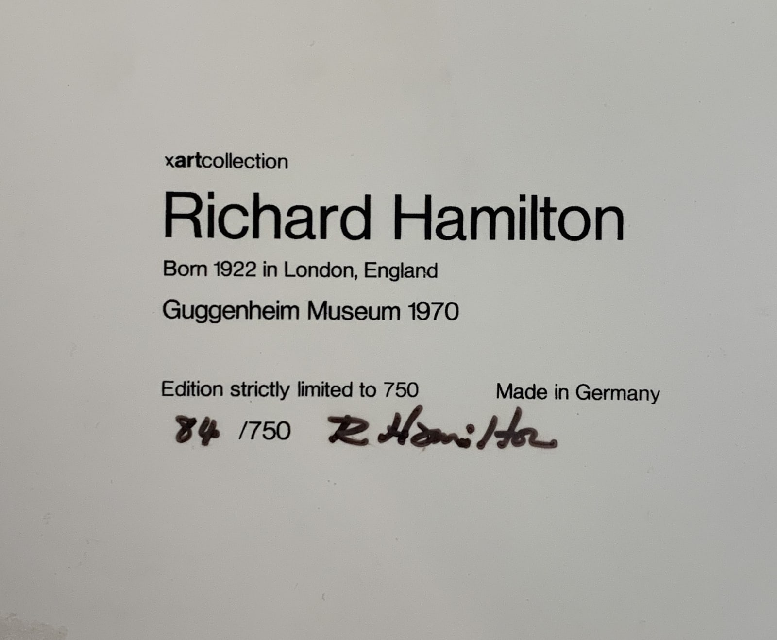 Richard Hamilton, Guggenheim Museum (Black), 1970