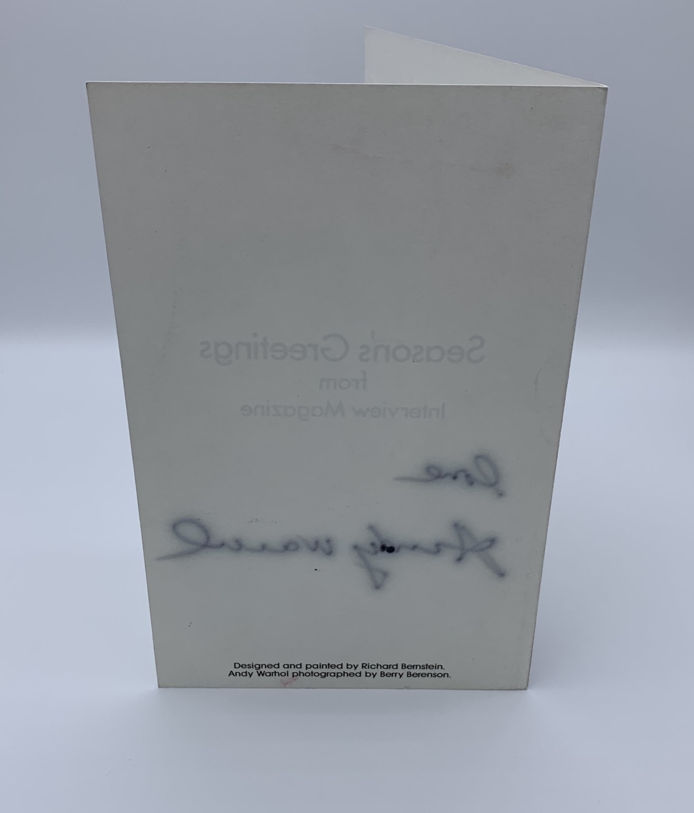 Andy Warhol, Interview Christmas Card (Signed), 1985 (circa)
