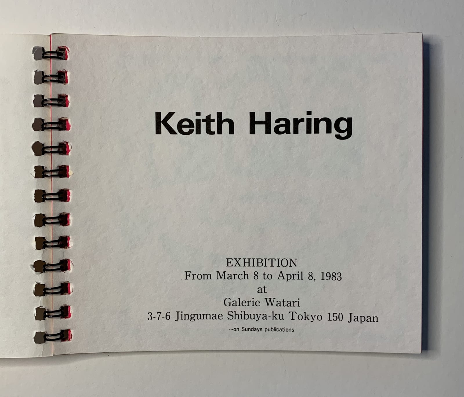 Keith Haring, 'Keith Haring' (Galerie Watari catalogue), 1983