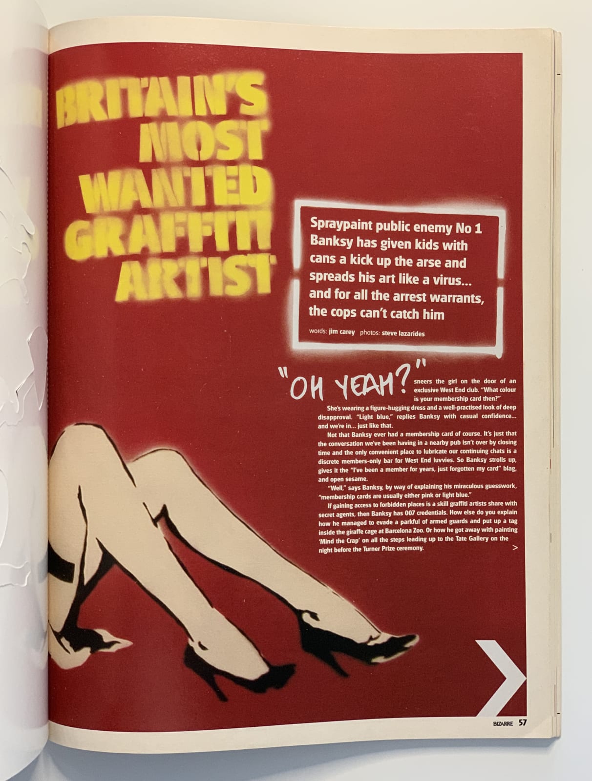 Banksy, Bizarre Magazine (Banksy stencil issue), 2002