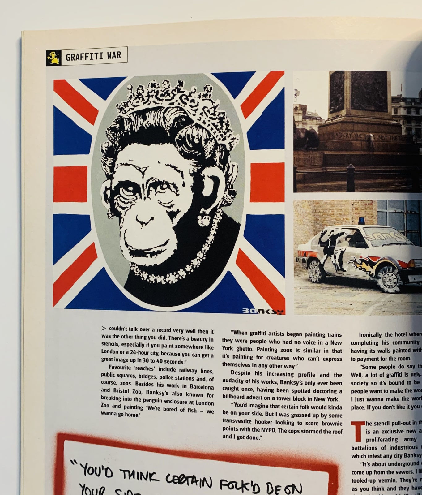 Banksy, Bizarre Magazine (Banksy stencil issue), 2002
