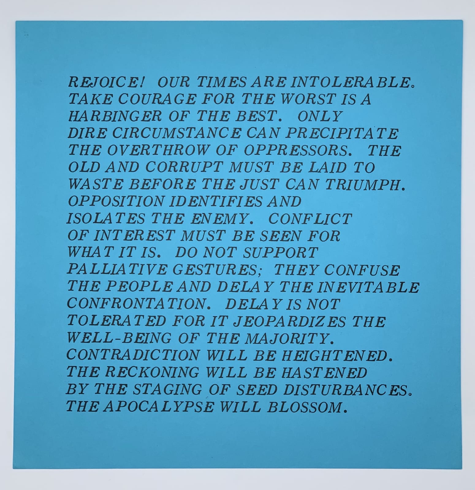 Jenny Holzer, Inflammatory Essays, 1979-1982