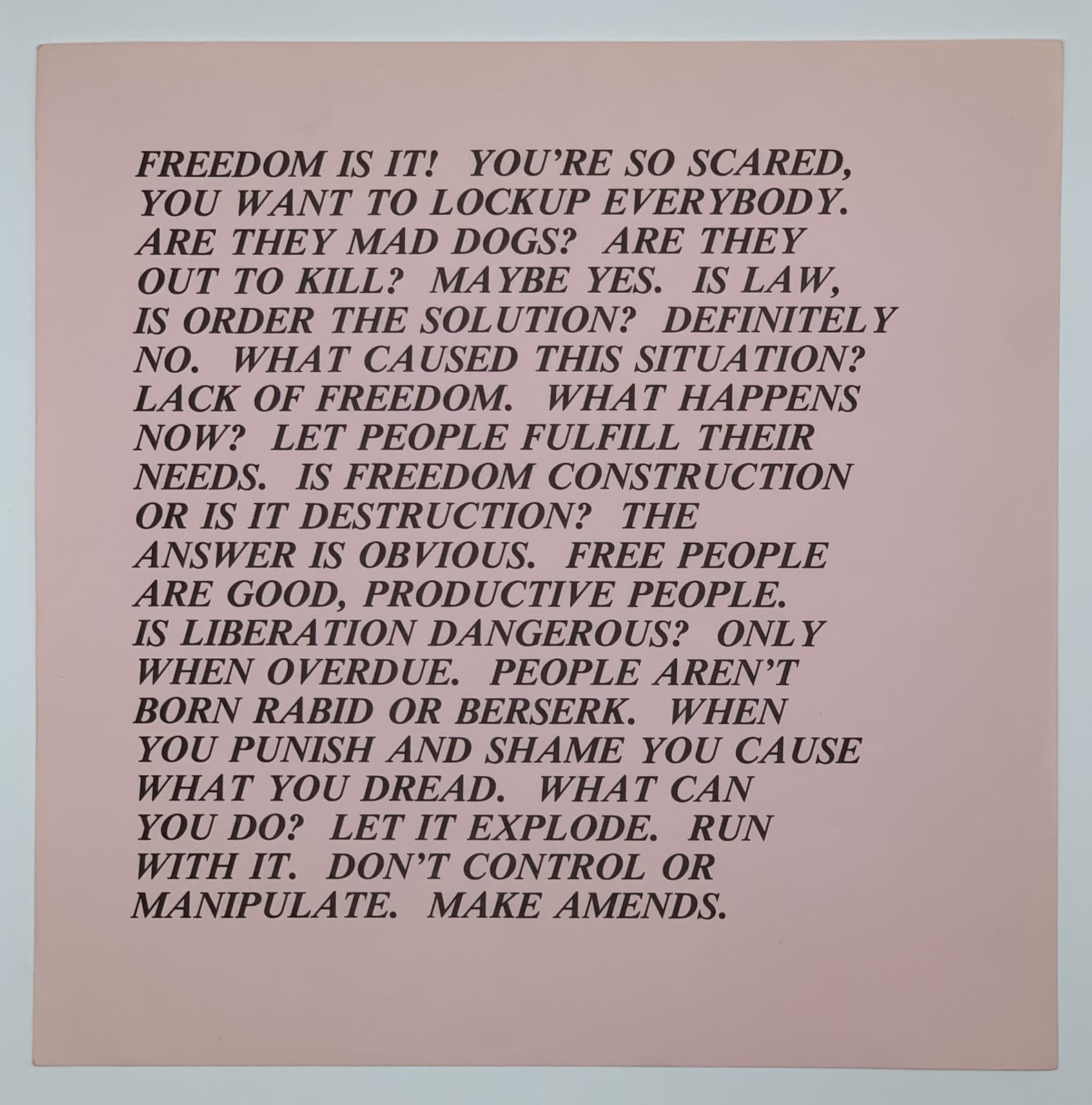 Jenny Holzer, Inflammatory Essays, 1979-1982