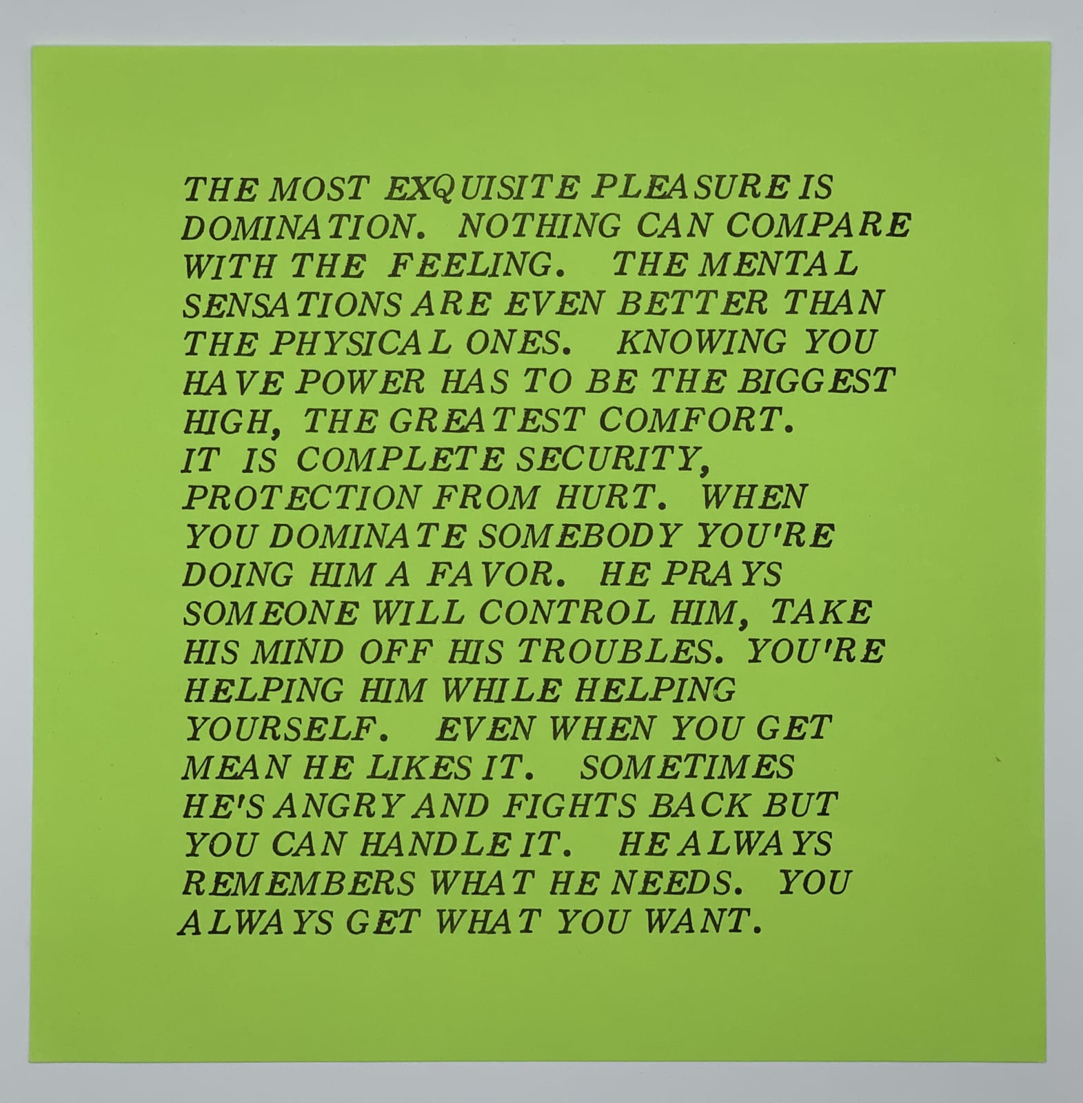 Jenny Holzer, Inflammatory Essays, 1979-1982