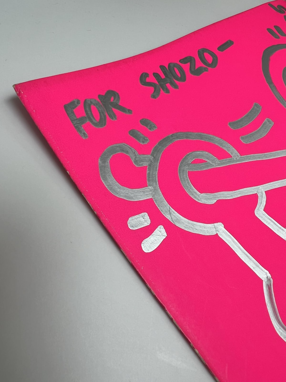 Keith Haring, Untitled (‘Art Attack on Aids’ - Unique drawing on Tony Shafrazi catalogue), 1985