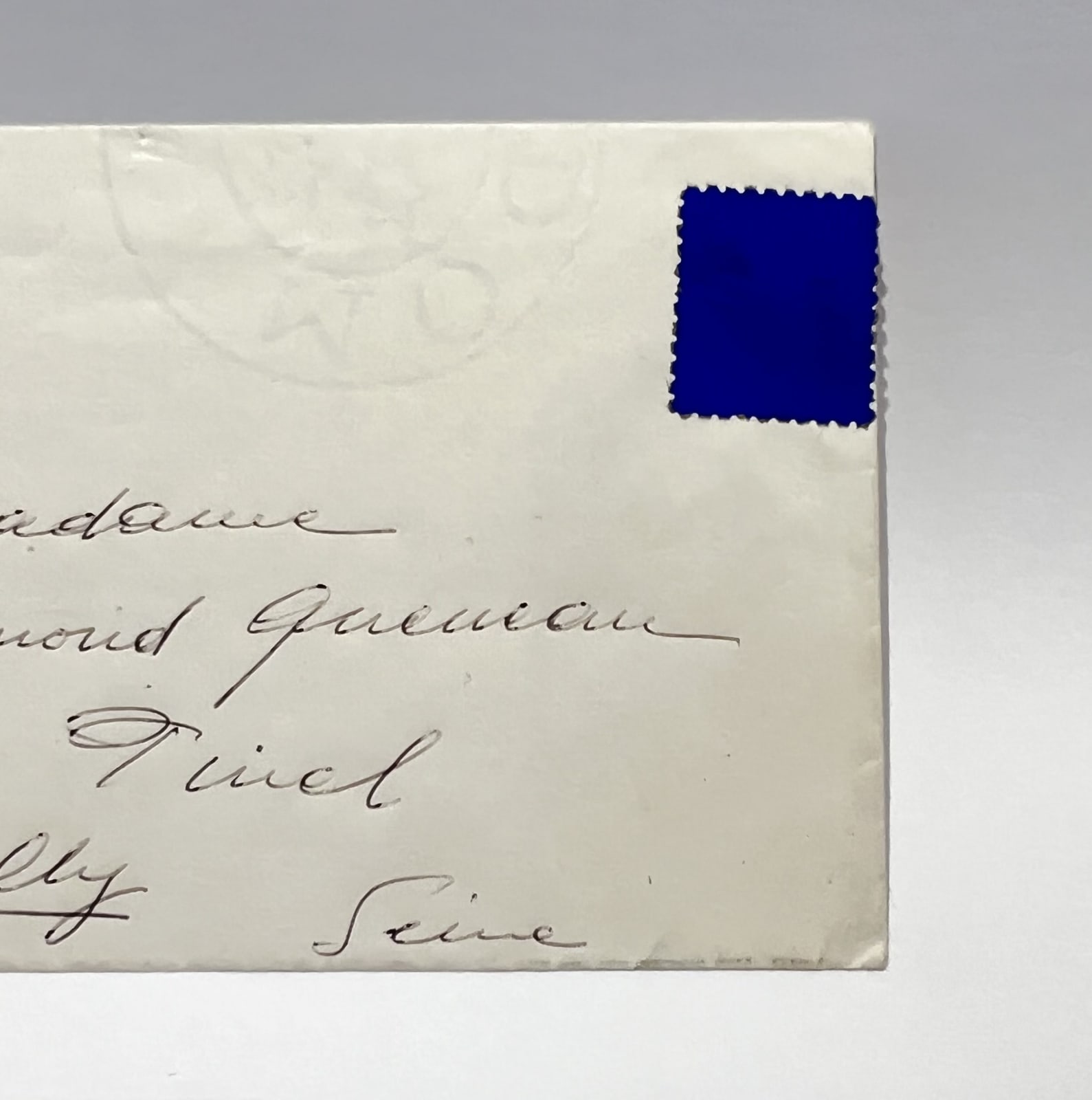 Yves Klein, Envelope with IKB stamp and invitations, 1958