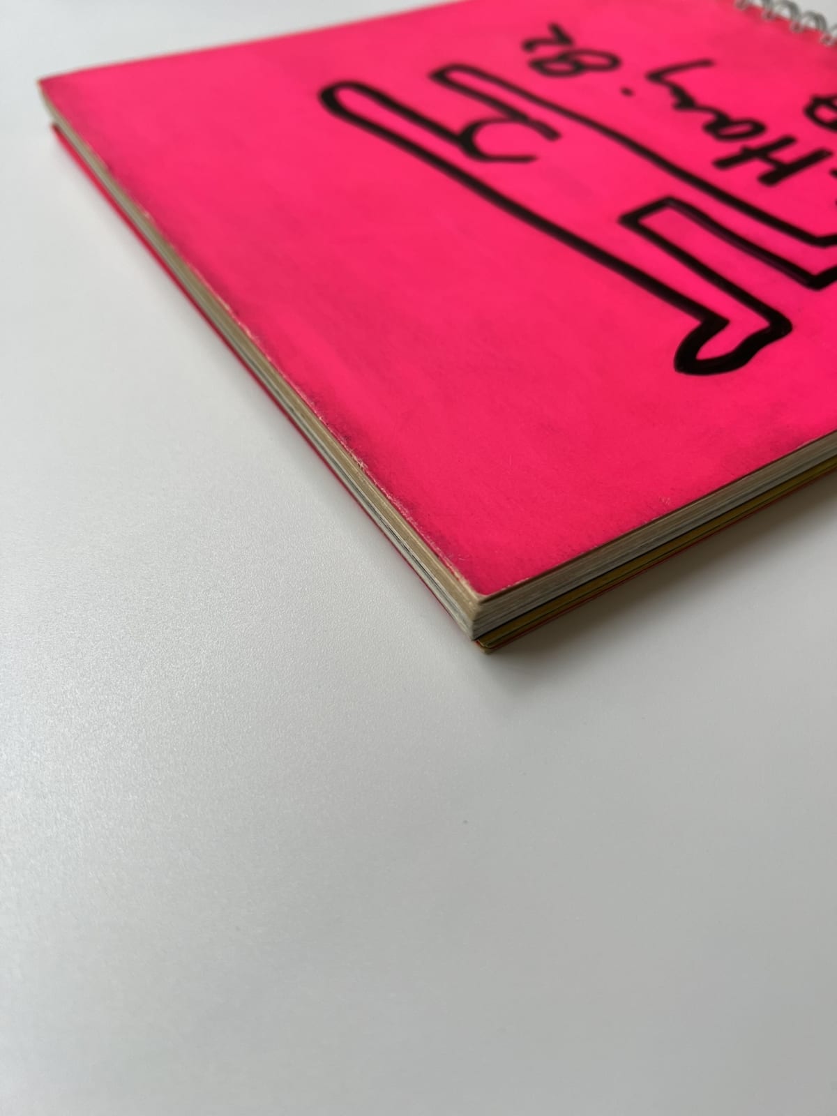 Keith Haring, UNTITLED ('REACHING FOR THE SKY' - Unique drawing on Tony Shafrazi catalogue), 1982