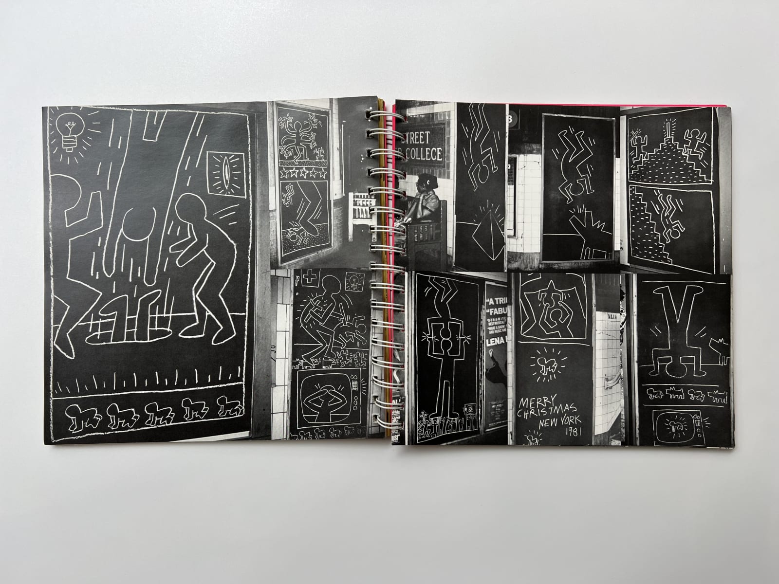 Keith Haring, UNTITLED ('REACHING FOR THE SKY' - Unique drawing on Tony Shafrazi catalogue), 1982