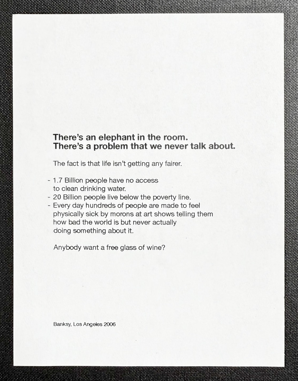 Banksy, Untitled ('Elephant in the Room'), 2006