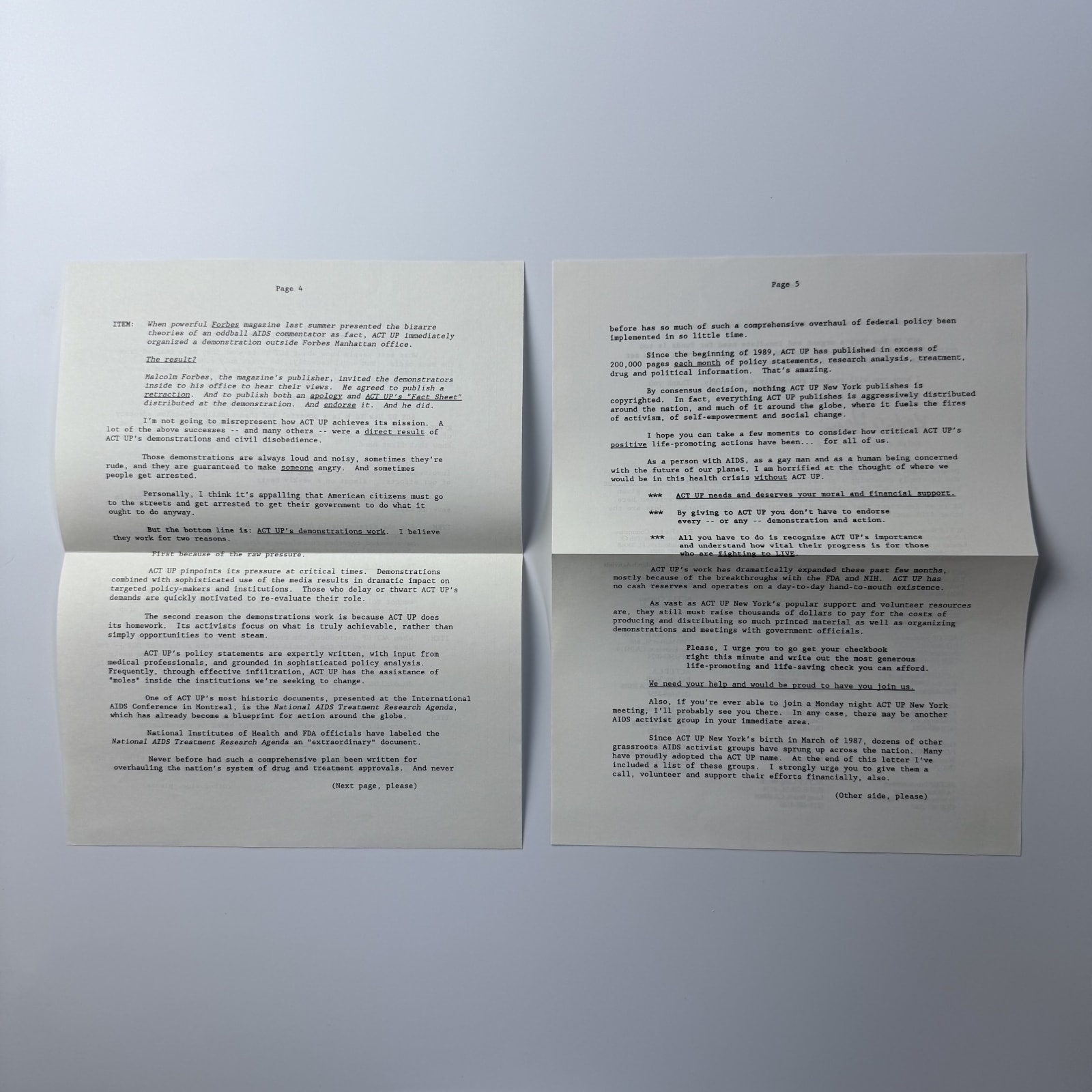 Keith Haring, 'THREE WISE MONKEYS' ('ACT UP' DIRECT MAIL FUNDRAISING PROJECT), 1989