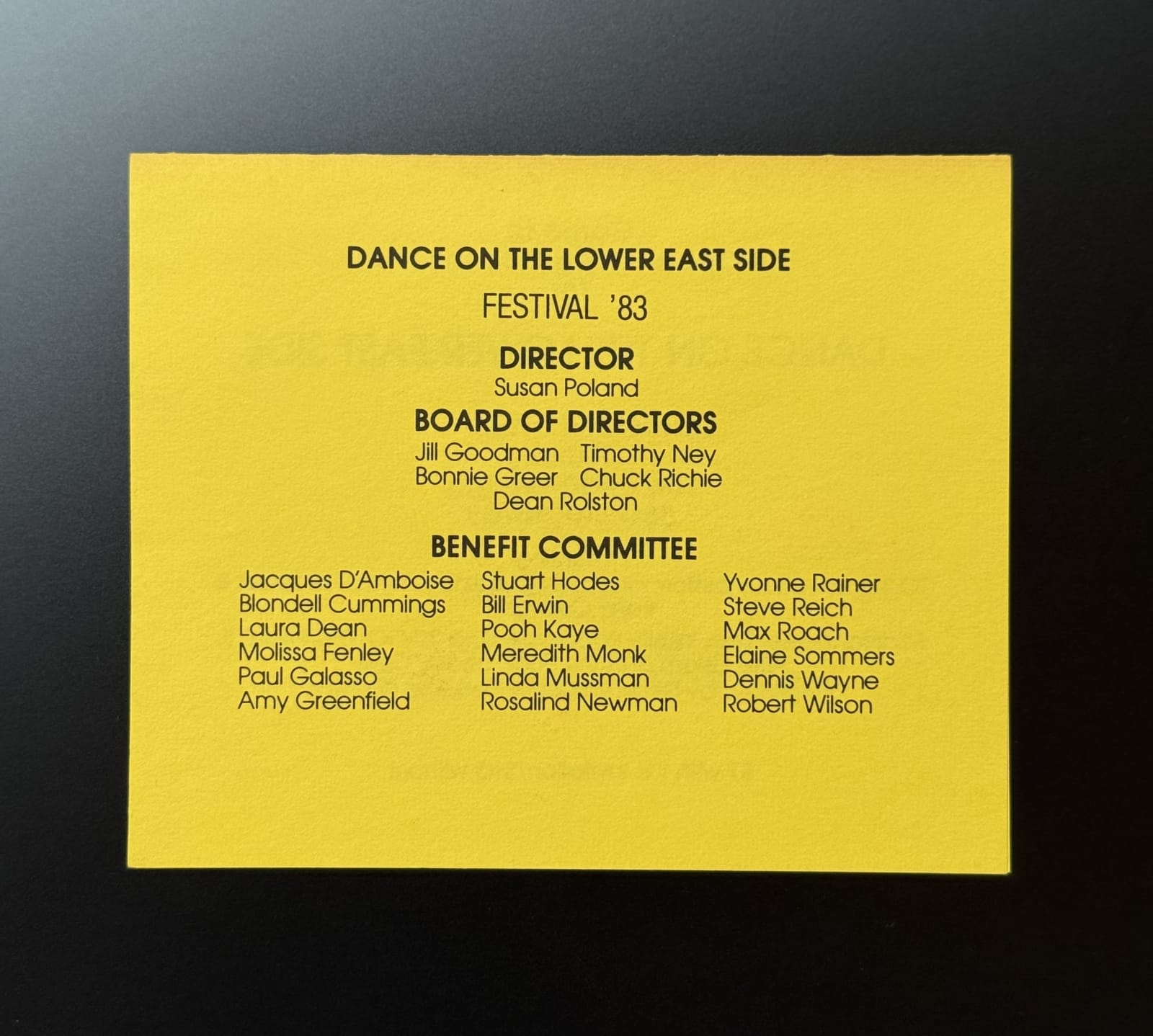Keith Haring, 'DANCE ON THE LOWER EAST SIDE' (Preview Invitation + Program), 1983