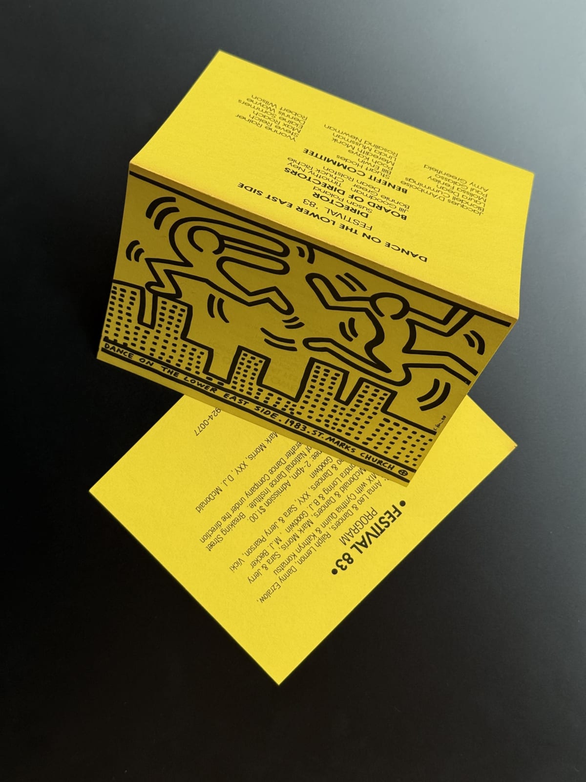 Keith Haring, 'DANCE ON THE LOWER EAST SIDE' (Preview Invitation + Program), 1983