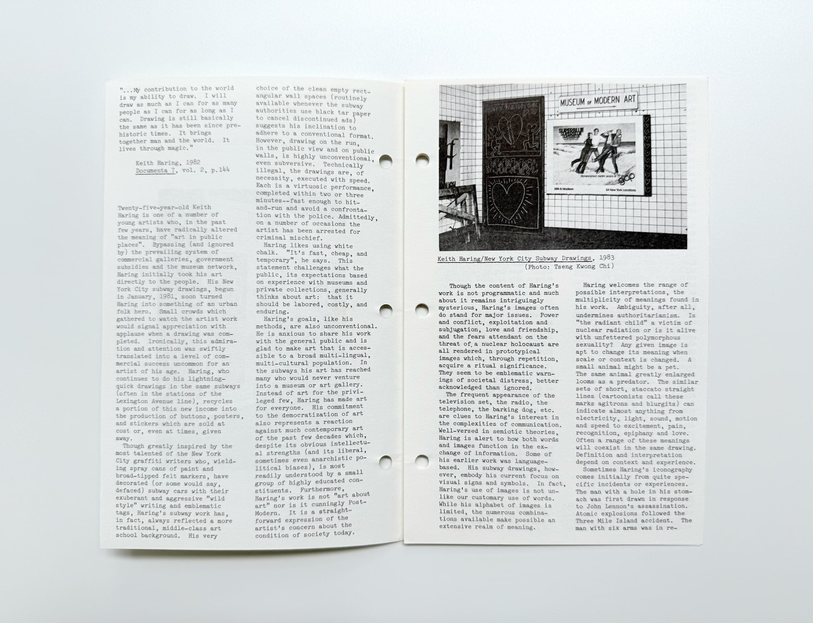 Keith Haring, 'Keith Haring / New York City Subway Drawings 1983' (Wadsworth Atheneum Exhibition Catalogue), 1983