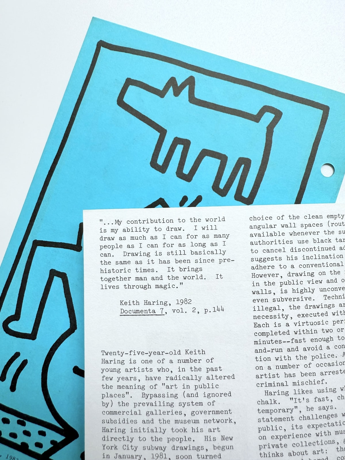 Keith Haring, 'Keith Haring / New York City Subway Drawings 1983' (Wadsworth Atheneum Exhibition Catalogue), 1983