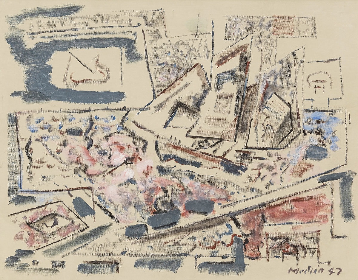 John Marin, Movement: Sea Played with Boat Motive, 1947