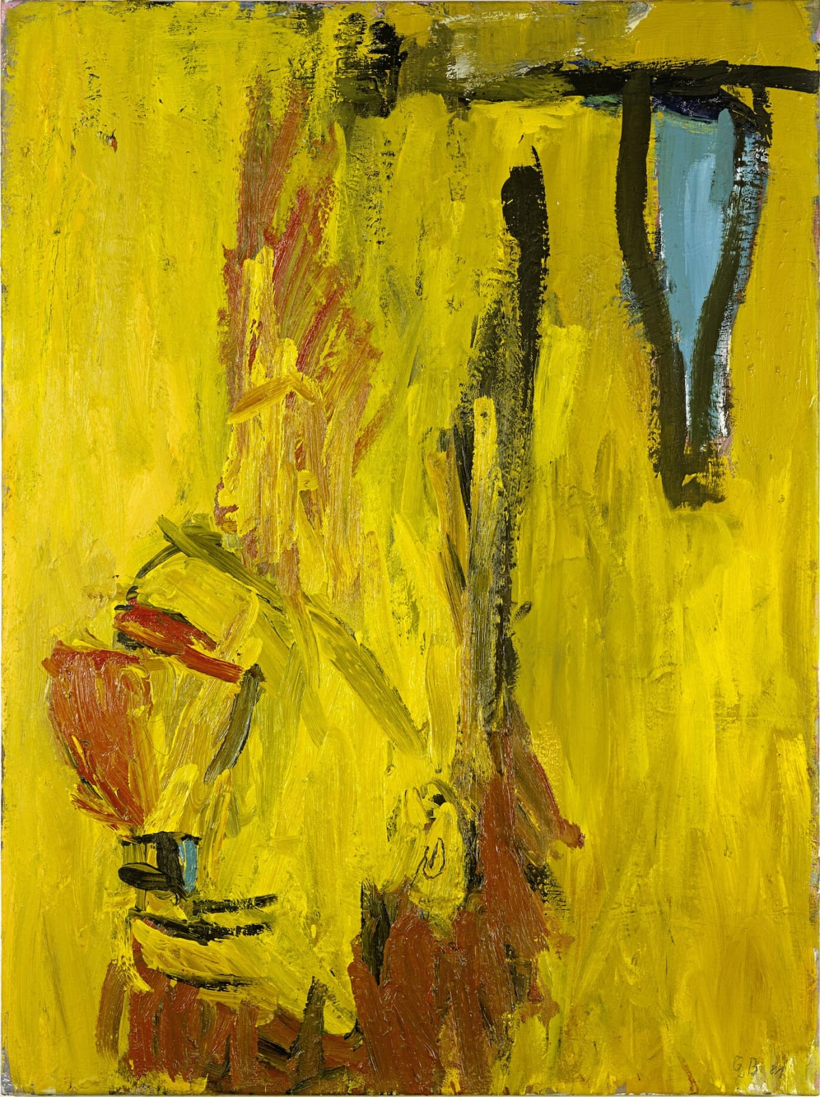 Georg Baselitz Drinker 1981 oil on canvas 51 1/8 x 38 1/4 inches 130 x 97 cm