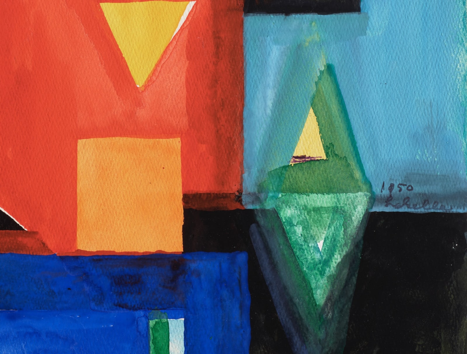 Dorothy Antoinette (Toni) LaSelle, Untitled (black square UR), 1950