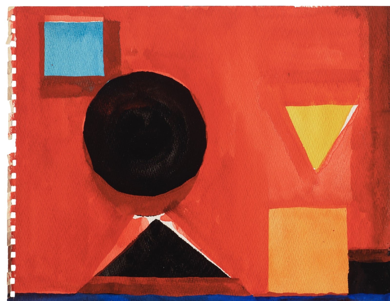 Dorothy Antoinette (Toni) LaSelle, Untitled (black square UR), 1950