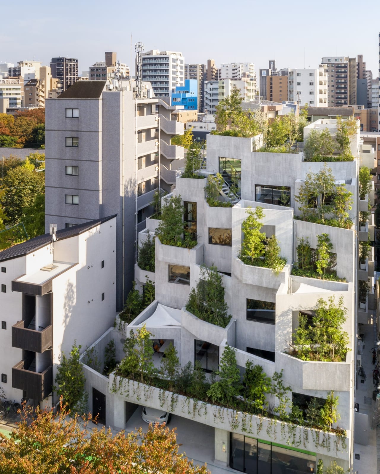 NOT A HOTEL FUKUOKA / Japan, axonometric + NKS2 architects + A.N.D., NOMURA Co., Ltd. / Japan