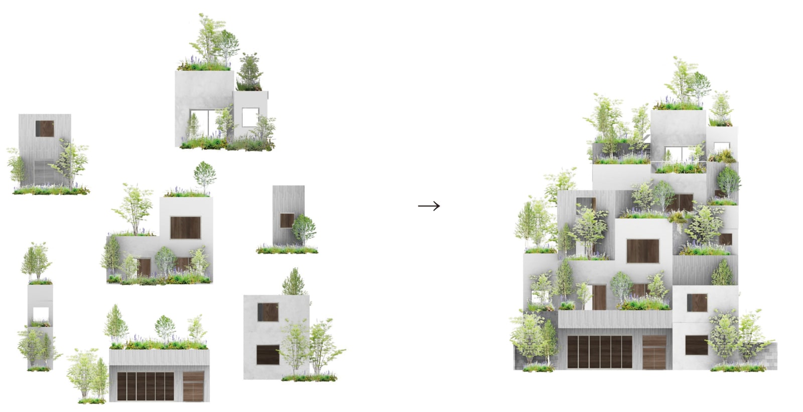 NOT A HOTEL FUKUOKA / Japan, axonometric + NKS2 architects + A.N.D., NOMURA Co., Ltd. / Japan