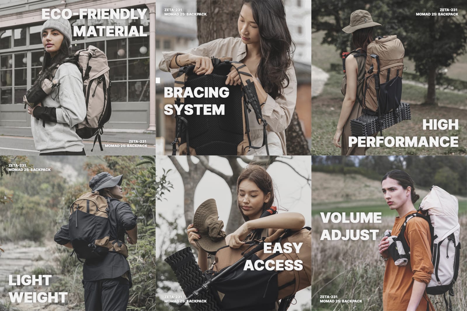 ZETA-23 Modern Nomad Modular Backpack System, Union Craft Design & Production Company / Hong Kong