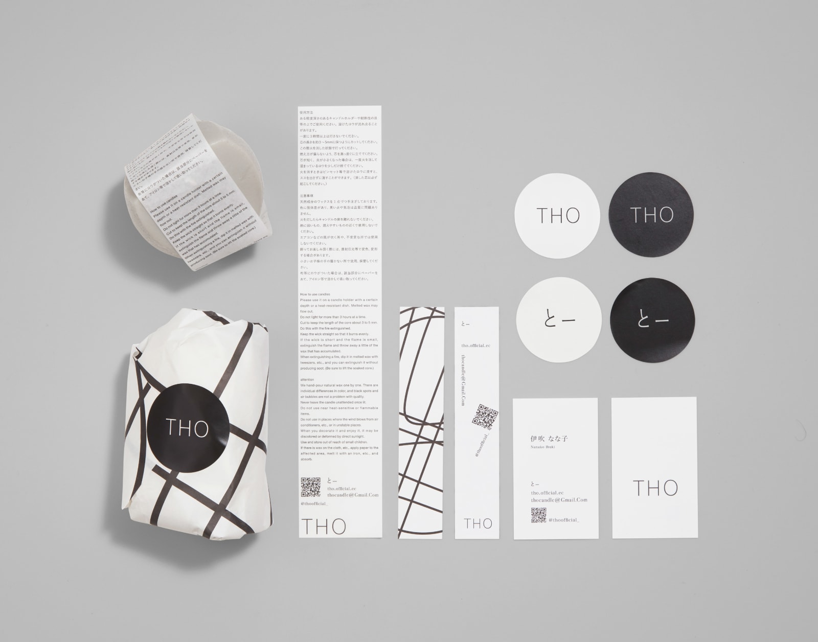 Candle brand THO, HIDAMARI ltd. / Japan