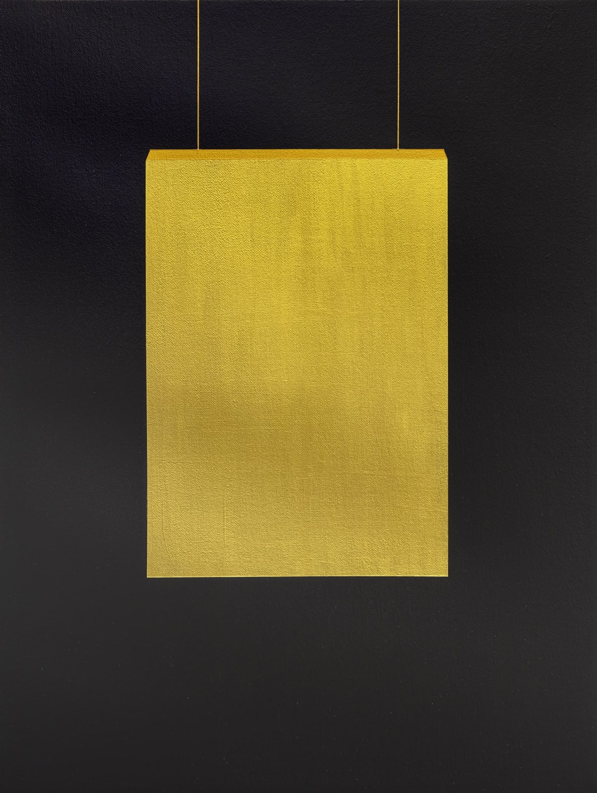 Untitled (Suspended golden plate)