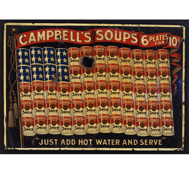 Artist Unknown Campbell's Soup Sign, ca. 1925 Pennsylvania Lithograph on sheet steel 24 x 38 in. (61 x 96.5 cm.)