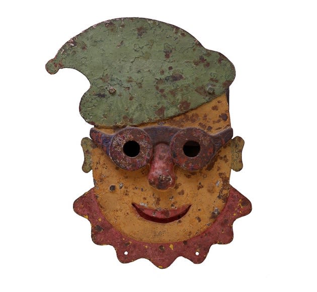 William F. Mangels Company Clown Shooting Gallery Target, ca. early 20th century Brooklyn, NY Cast iron with polychrome 20 x 15 x 2 in. (50.8 x 38.1 x 5.1 cm.)