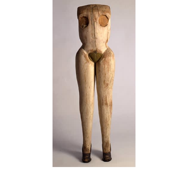 Artist Unknown Life-Sized Display Mannequin, ca. 1940 Midwestern United States Wood with polychrome