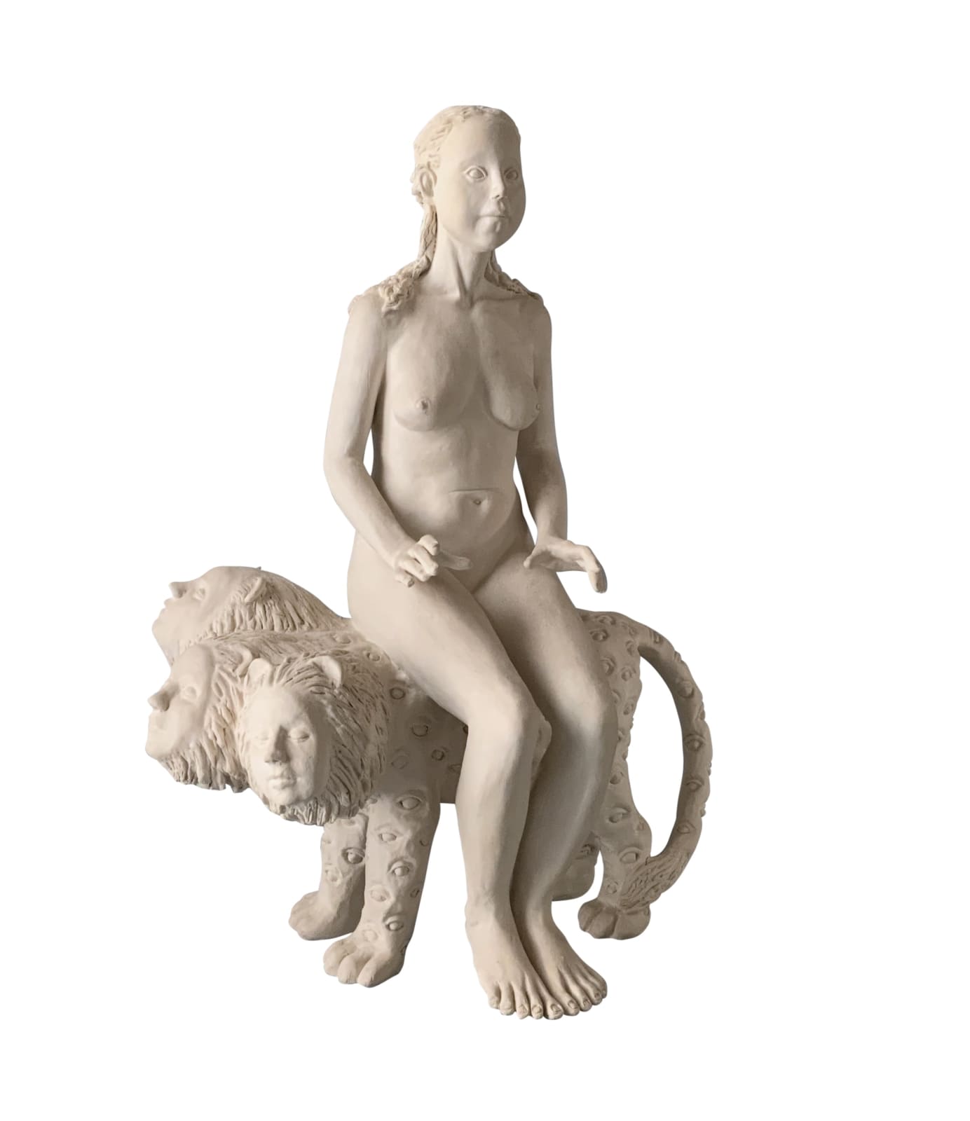 PSYCHE AND THE GATEKEEPER, 2015 Porcelain 15 x 12 x 7 in. 38.1 x 30.5 x 17.8 cm. (TC 23) $8,500