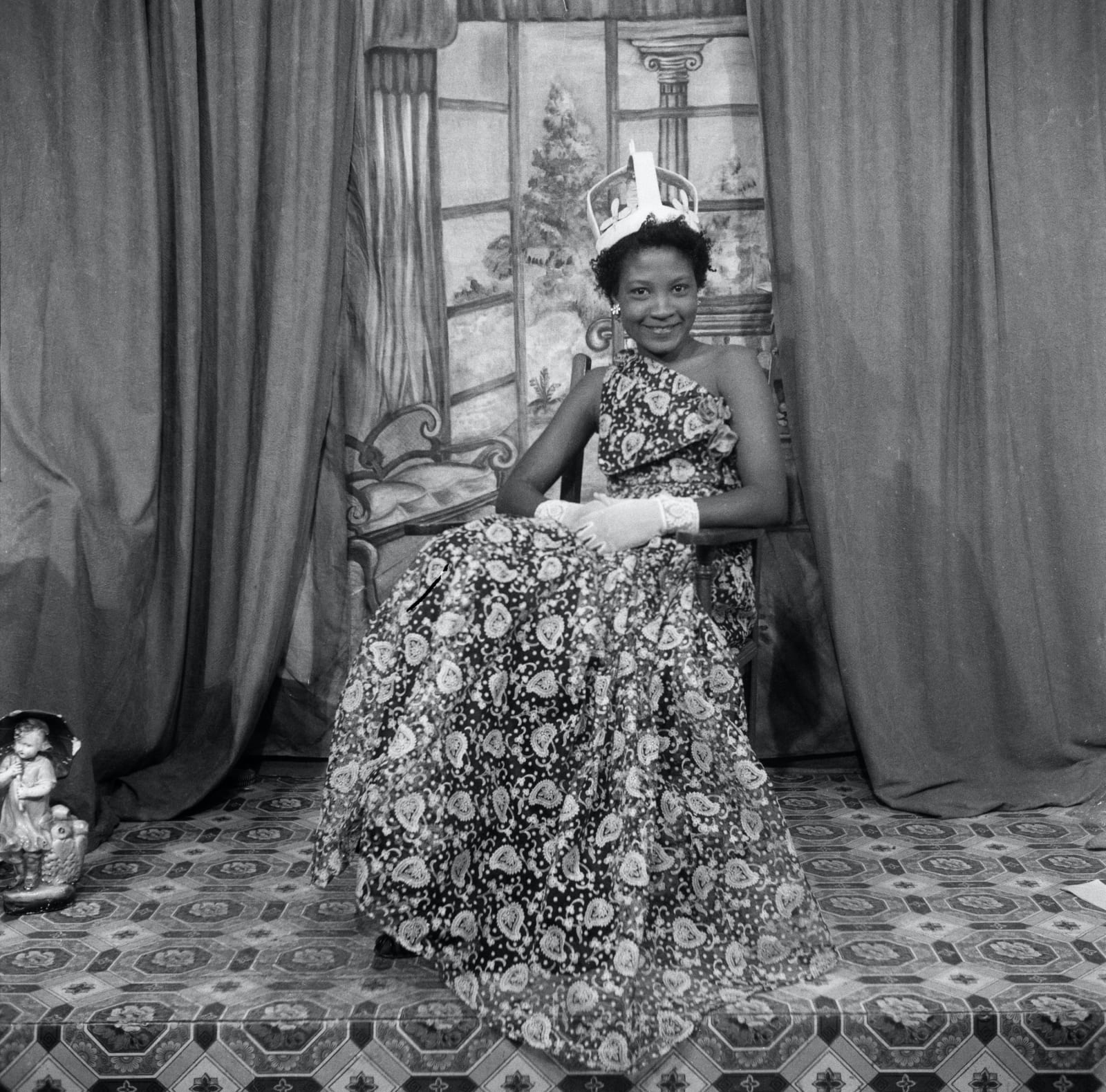 James Barnor, Naa Jacobson as Ballroom Queen, Ever Young studio, Accra, c.1955