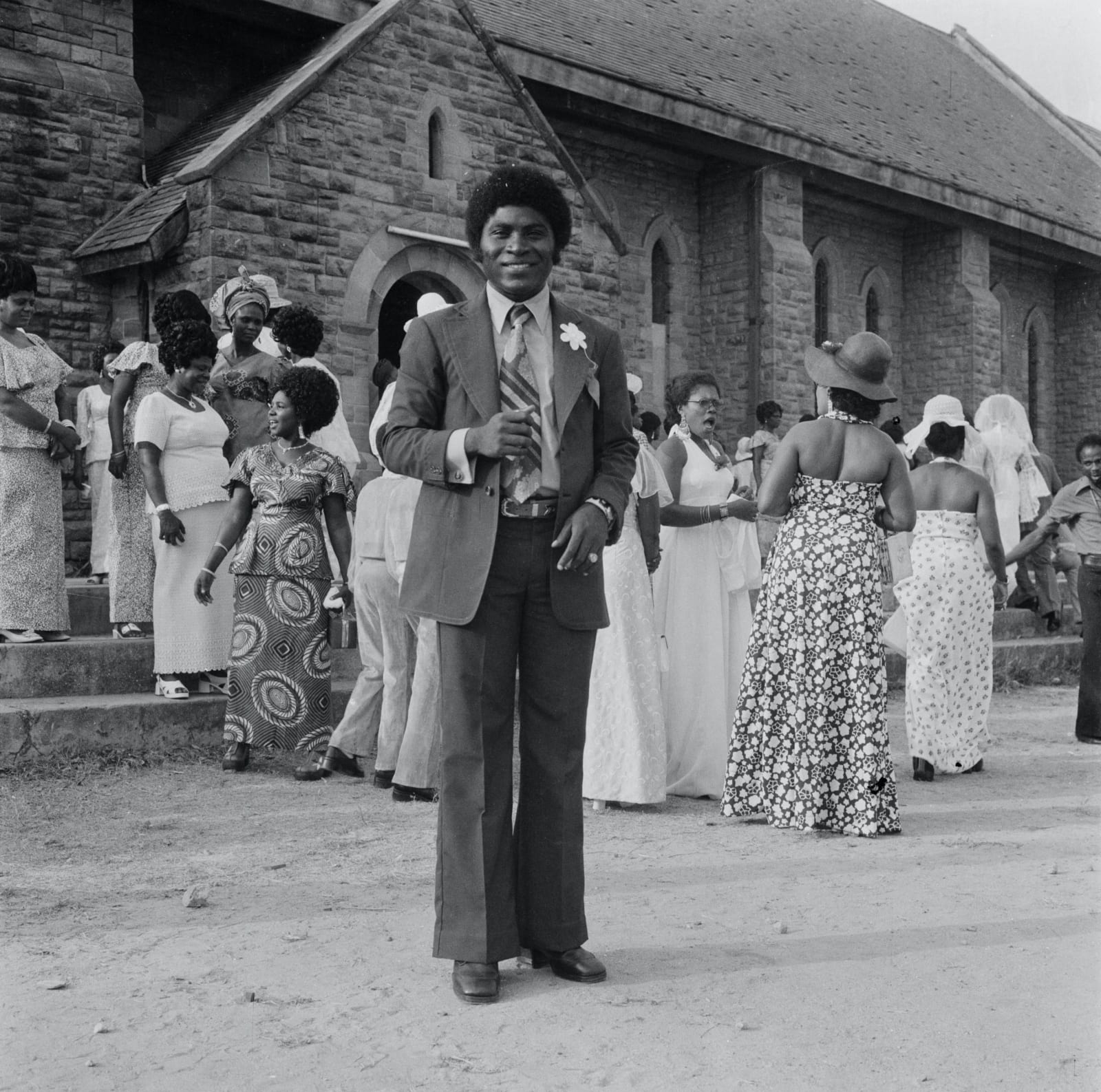James Barnor, Nii Ayi, wedding guest, Holy Trinity Cathedral, Accra, c.1970 – 1980