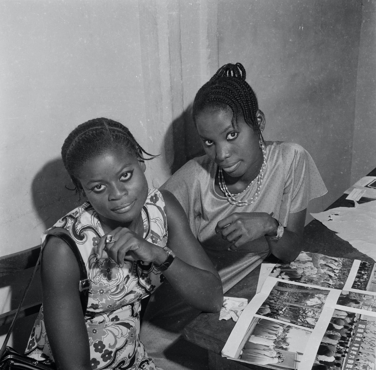 James Barnor, Mary Abbey & friend, Studio X23, Accra, c.1980