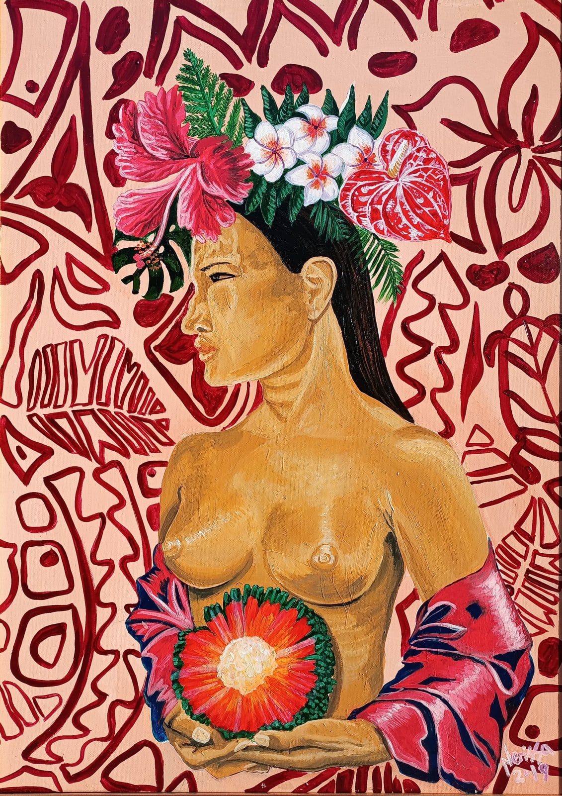 La Tahitienne, 2019 Acrylic on canvas 50 cm X 70 cm US$ 2,000