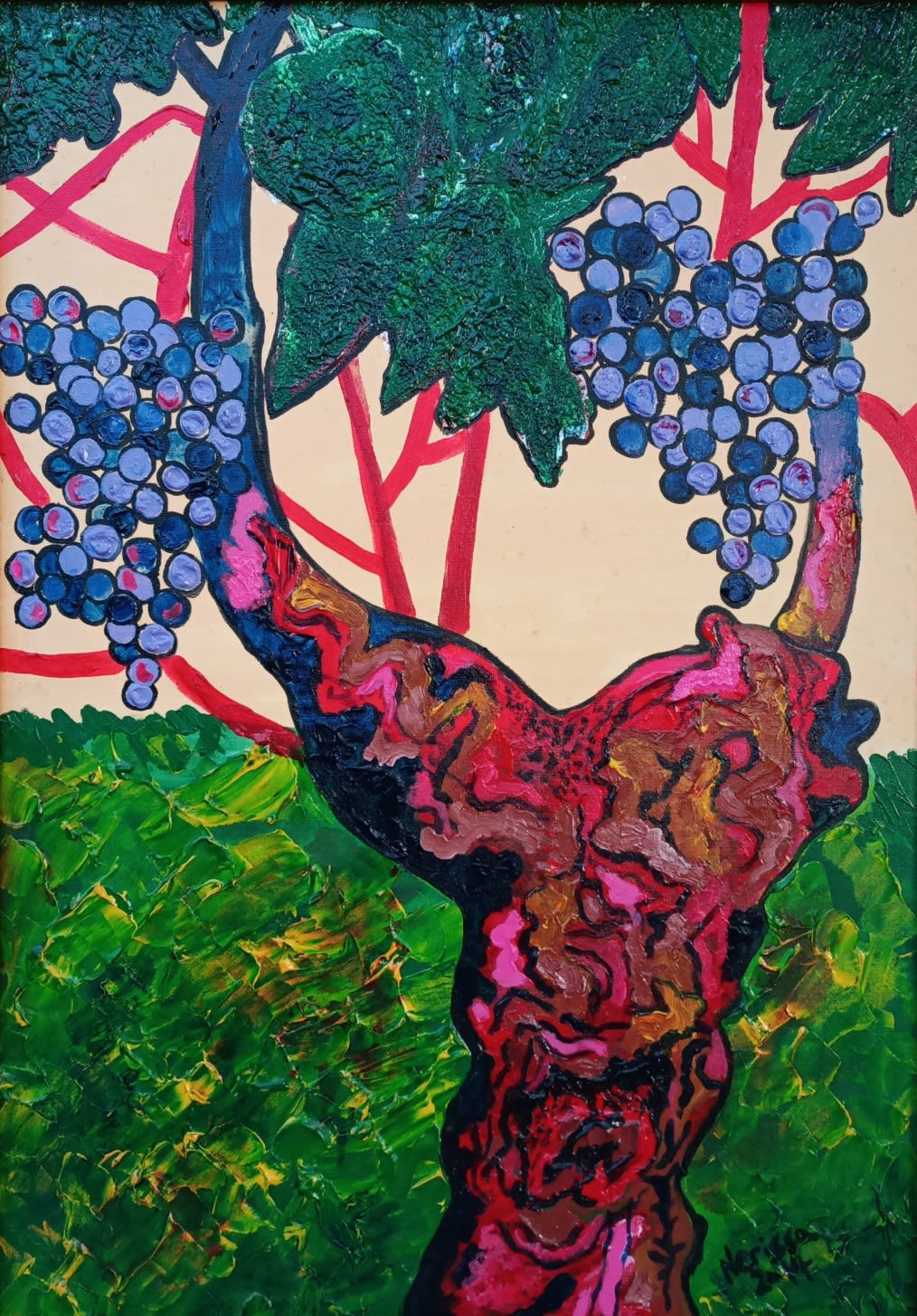 Loire Valley Vineyard, 2013 Acrylic on canvas 50 cm X 80 cm US$ 2,000