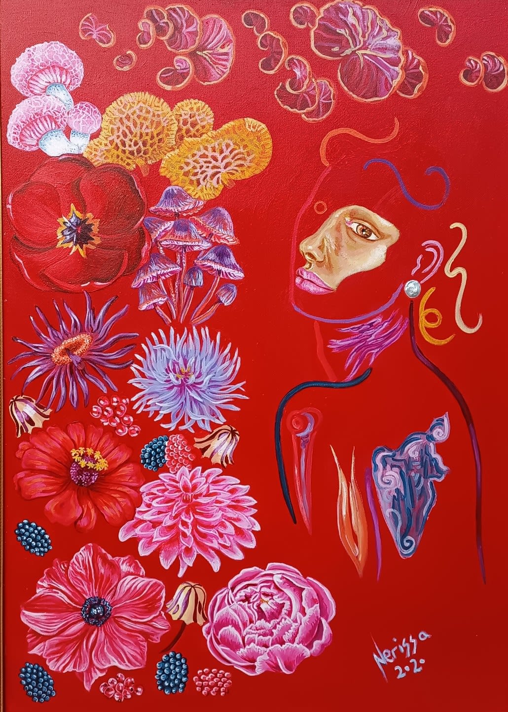 My Rose Garden Dreams, 2020 Acrylic on canvas 50 cm X 70 cm US$ 2,400
