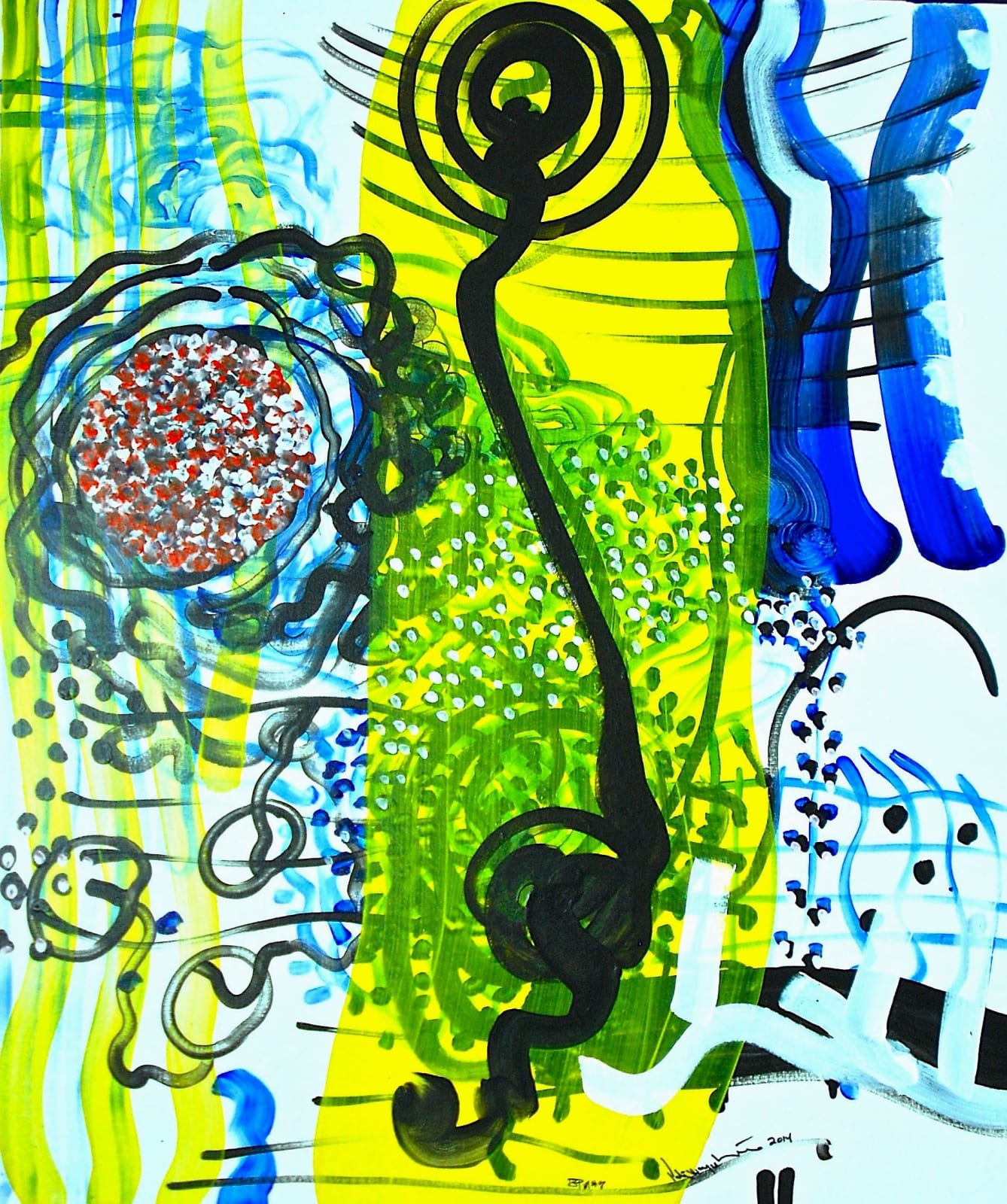 Peter Wayne Lewis, Buddha Plays Monk #7, 2014