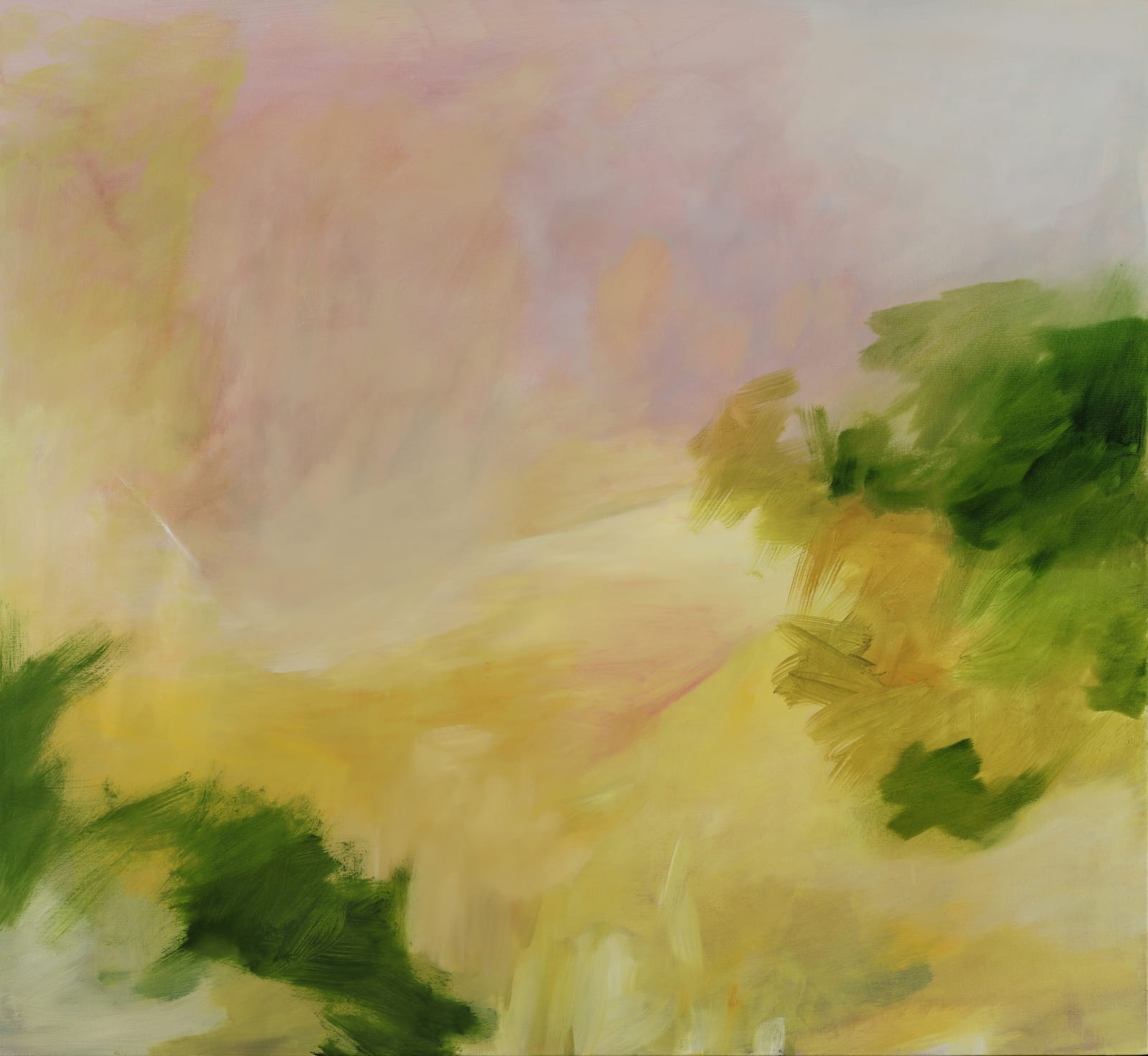 Janet Jacobs, Light Glancing Across the Land, 2024, Oil on Canvas, 35 x 38 in