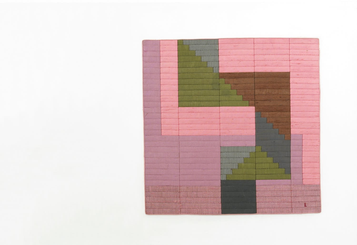 Lucienne Day, Little Tangram silk mosaic, pink, c.1978