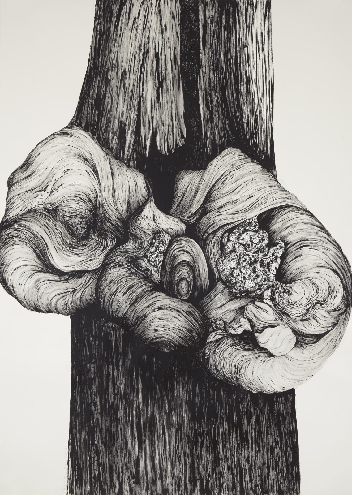 Black and white acrylic work