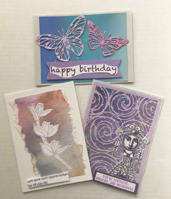 Janet Brodie, Three Cards – Happy Birthday - with love and appreciation for all you do - You’re fantastic, amazing and incredible, 2020